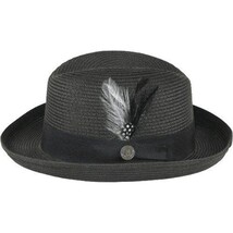 Men Bruno Capelo Summer Spring Soft Straw Style Hat Godfather GF200 Black image 3