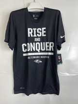 Nike Men&#39;s Baltimore Ravens Rise &amp; Conquer Dri-FIT T-Shirt Black, Small - £15.78 GBP
