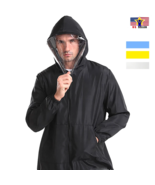 Black Detachable Face Shield Cover Protective Jacket Hat Hoodie Size Small - £16.31 GBP