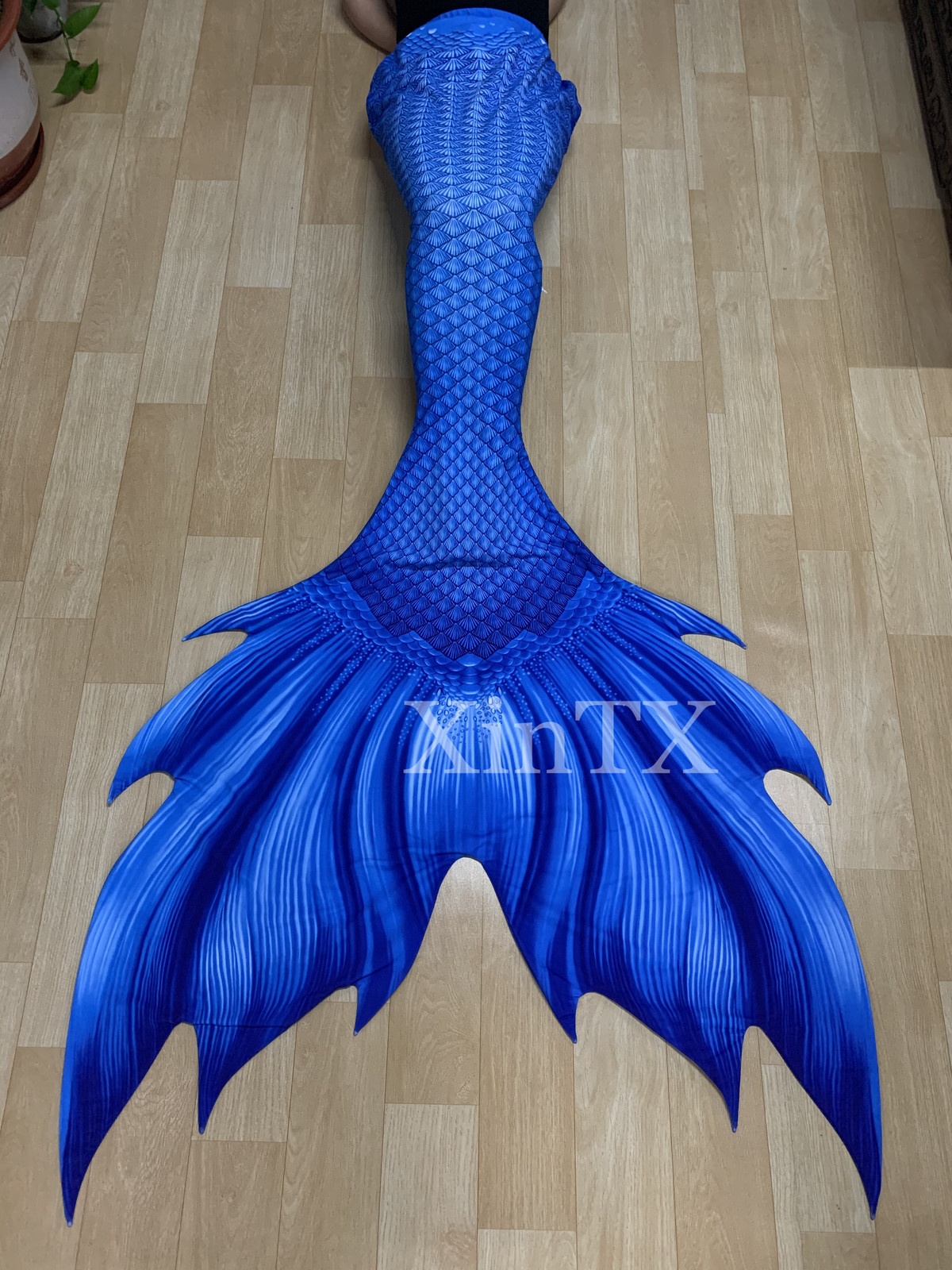 Royal Blue HD Big Mermaid Tail for Swimming Diving Show Mermaid Cosplay Swimsuit