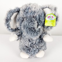 Spark Elephant Rattle Plush New 10&quot; Crinkle Years Gray Big Head Stuffed Animal - £11.75 GBP