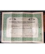 Continental Broadcasting Corporation - Delaware 1928. Signed - $148.50