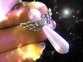 Haunted Angel Pendant Seraphim Angel Guide Vessel Pearl Witch Cassia4 - $87.77