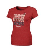 MLB  Woman&#39;s Astros Red Short Sleeve Foil Shirts. L NWT - £14.91 GBP