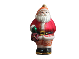 Collector&#39;s Series SANTA CLAUS Blown Glass Christmas Tree Ornament ~6.5&quot;... - $12.34