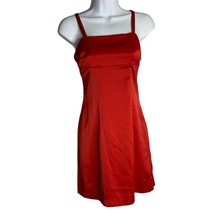 Urban Outfitters Silky Mini Slip Dress XS Red Adjustable Straps Side Zipper NEW - £30.98 GBP