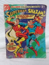 Superman VS Shazam! Collectors&#39; Edition Large Comic Book C-58 USA 1978 - $24.74