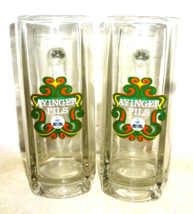 2 Ayinger Brewery Aying Pils German Beer Glasses Seidel - $19.50