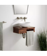 New 18&quot; Nadiya Wall-Mount Vessel Sink Vanity - Chestnut Brown - No Fauce... - $3,727.18 MXN