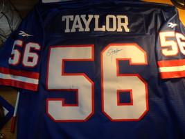 New York Giants 56 Lawrence Taylor Autographed XL Football Jersey Reebok... - £156.72 GBP