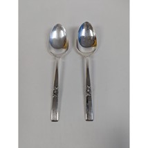 Oneida Morning Star Silverplate 1948 Serving Spoon 8 1/2" Set of 2 - $19.97