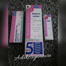 Melano Blemish control/whitening set:300ml lotion,serum and melanofree tube crea - £66.56 GBP