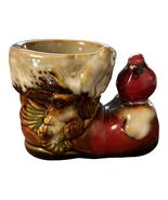 VTG Kirkland's Cardinal on Santa Claus Boot Tealight Holder – Rustic Fes... - $18.00