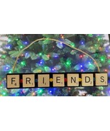 Friends Christmas Ornament Hand Crafted with Scrabble Tiles - $9.89