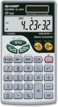 10-Digit Calculator With Punctuation, Metric Converter, Solar, Sharp El3... - £30.63 GBP