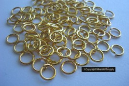 7mm Gold plated open 18 gauge jump rings for bails pendants 100pcs FPJ087A - £2.29 GBP