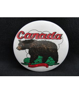 Pinback Button Canada Alaska Highway Bear 1980s Vintage Pin - £5.50 GBP