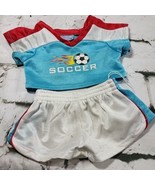 Build A Bear BABW Clothes 2Pc Outfit Soccer Uniform Shorts With T-Shirt  - £9.39 GBP