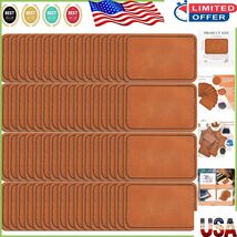 Adhesive Faux Leather Hat Patches – 60 Rectangular Khaki 3.5x2.5 Inch Pa... - $590.63 MXN