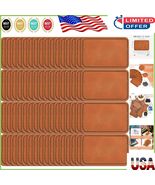 Adhesive Faux Leather Hat Patches – 60 Rectangular Khaki 3.5x2.5 Inch Pa... - $44.74 CAD