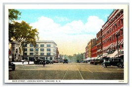 Main Street View Looking North Concord New Hampshire NH UNP WB Postcard H20 - £3.91 GBP