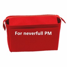 Fits for never full pm mm gm felt cloth with zippercover insert bag organizer make up thumb200
