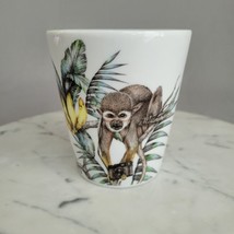 Rare Ikea Stunsig Designer Tumbler Mug Monkeys Flowers Sweden - £33.01 GBP