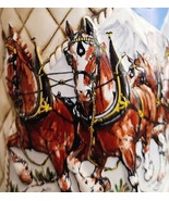 Budweiser Clydesdale Holiday Beer Stein Collector&#39;s A Series 1986 Vintag... - $136.69 CAD