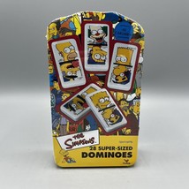 The Simpsons 28 Super-Sized Plastic Dominoes Collector&#39;s Tin 2003 - $14.84