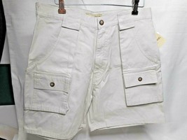 Munsingwear Vintage Beige Cream Cargo Shorts Men’s Size 32&quot; x 6 1/4&quot; W Tags NICE - £12.57 GBP