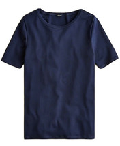 NEW JCrew Women’s Slim Perfect Short Sleeve T-Shirt Size Medium Navy NWT - £23.67 GBP