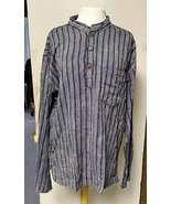 2X  Black Cotton Stonewash Overdye Long Sleeve Shirt  Top  Unisex  - $465.34 MXN