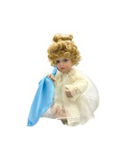 Doll 1991 Cindy M. McClure 9” Porcelain Crying curly blonde Vintage - $24.65