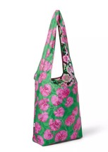 NWT DVF Target Reversible Market TOTE BAG Pink Green Floral Packable - £17.40 GBP