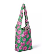 NWT DVF Target Reversible Market TOTE BAG Pink Green Floral Packable - £17.52 GBP