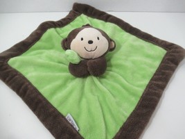 Carter’s green brown plush monkey security blanket baby lovey tan face 2016  - $14.84