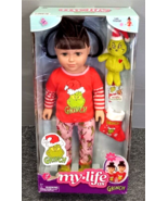 My Life As Poseable Grinch Sleepover 18 Inch Doll Brunette Hair - Green ... - £51.93 GBP