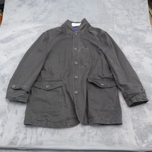 Robert Graham Jacket Mens 2XL Gray Long Sleeve Pocket Collar Paisley Cotton - £61.44 GBP