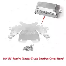 For 1/14 Tamiya Scania RC Tractor Truck Metal Gearbox Cover Hood RC Car ... - $5.88