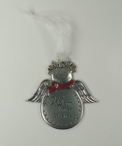 &quot;Warm Winter Wishes&quot; Metal Angel Snowman 2.5&quot; Christmas Tree Hanging Ornament - £3.99 GBP