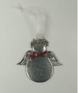 &quot;Warm Winter Wishes&quot; Metal Angel Snowman 2.5&quot; Christmas Tree Hanging Orn... - $5.00