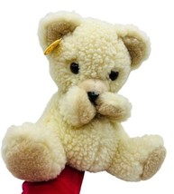 Russ Snuggle Bear Full Body Hand Puppet 11 inch Plush Toy Lever 1986 Vintage - £18.37 GBP