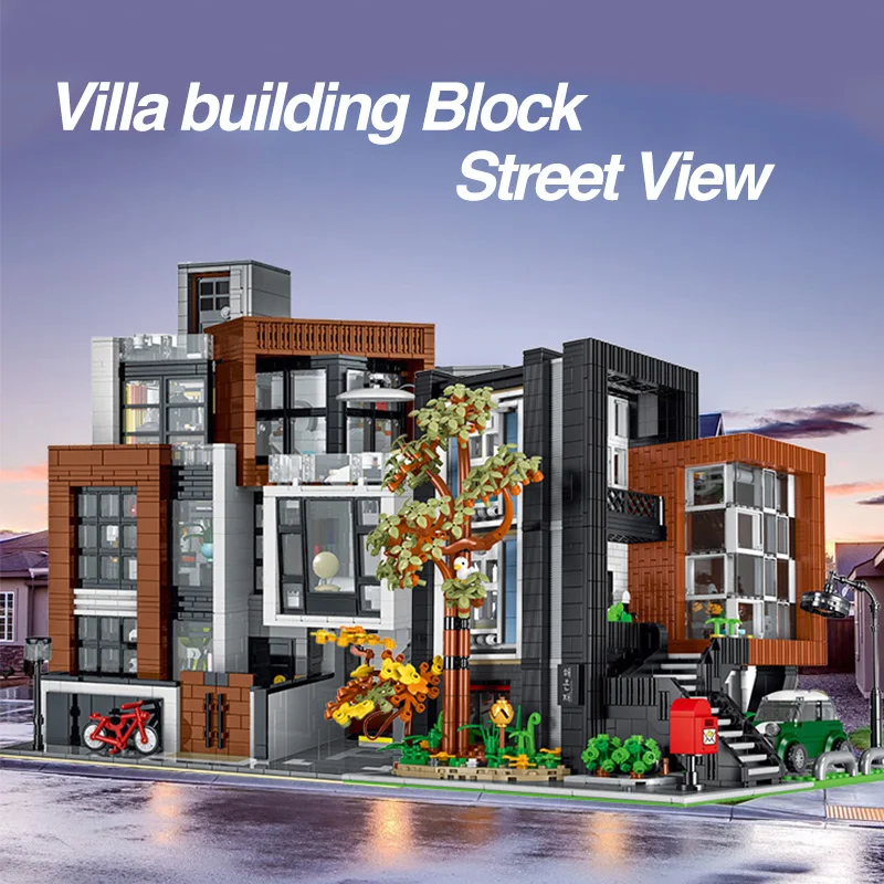 Street View Building Blocks Korean Morden Villa City DIY House Architectural - £250.34 GBP+