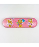 Vintage Ninety Nine Tin Metal Case Box Pencil Pen Teddy Bear Pink - $24.99