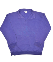 Vintage Canada Sweatshirt Mens L Purple Collared Heavyweight Cotton Vict... - $25.98