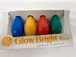 Vintage GE Replacement Christmas Bulbs, C-7, Glow Bright, 1 Pack of 4 Bulbs NOS - £4.63 GBP
