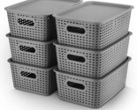 The Areyzin Plastic Storage Baskets With Lid Organizing Container Lidded... - $31.95