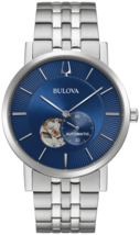 Bulova American Clipper Blue Dial Men Automatic Watch 96A247 - £325.58 GBP