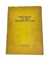 Documents On The Mindszenty Case: Trial Catholic Priest Cold War  Communism - $45.82