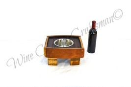Wine Barrel Stave Food and Water Elevated Bowl Stand - Chile - made from barrels - $79.00